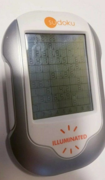 Sudoku Illuminated Mega Screen Lighted Handheld Electronic Game With 1 Stylus - Picture 2 of 8